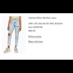 Topshop Mom Jeans